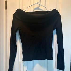 Black off the shoulder top